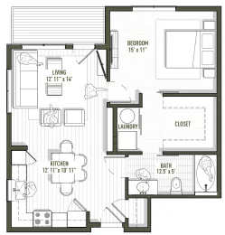 West 8th - 1bd Amethyst